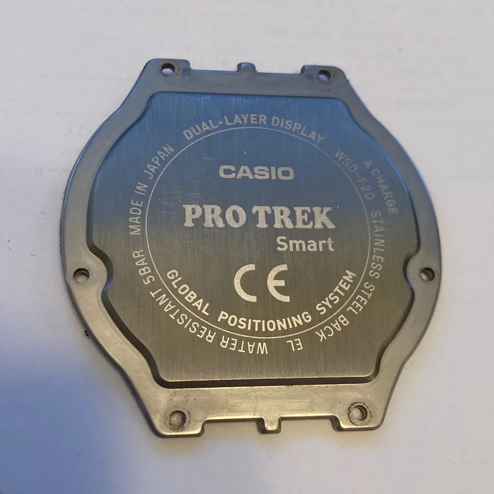 Casio Pro Trek WSD-F20 case back and gasket only, parts lot, used